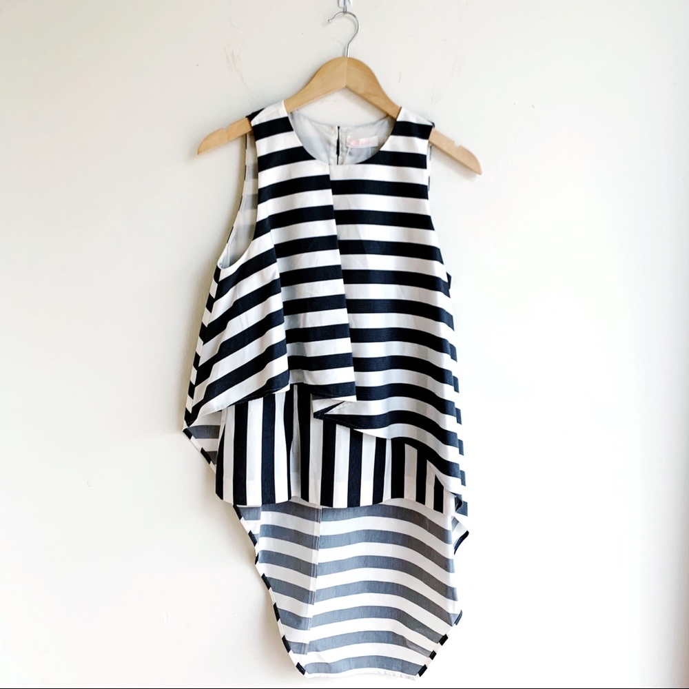 sass & bide Black and White Striped Tunic